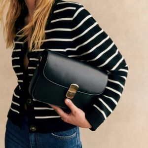 Sezane Milo Handbag in Smooth Black